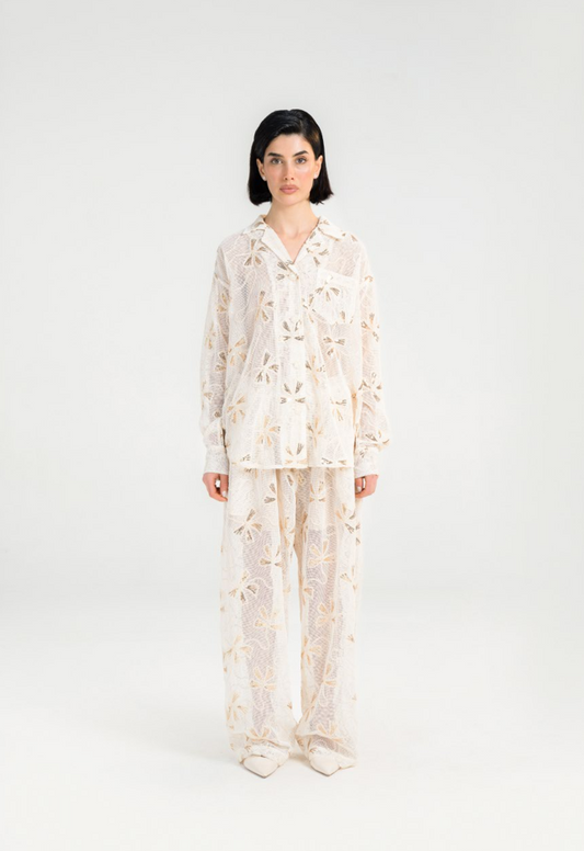 Beige Oversized suit