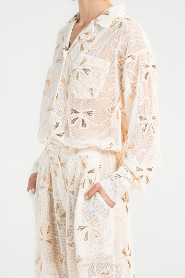 Beige Oversized suit