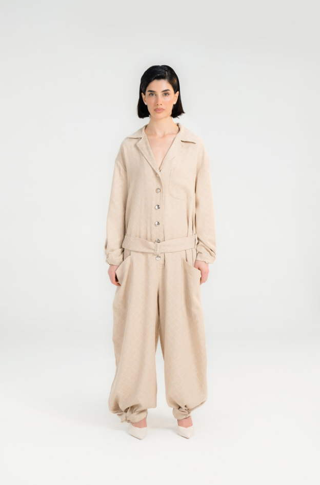 Beige Jumpsuit