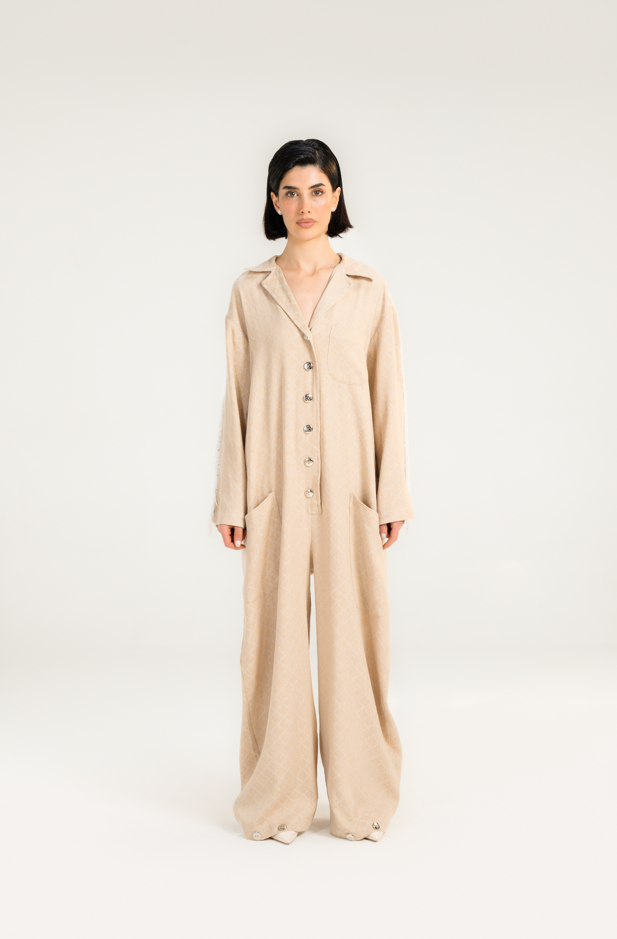 Beige Jumpsuit