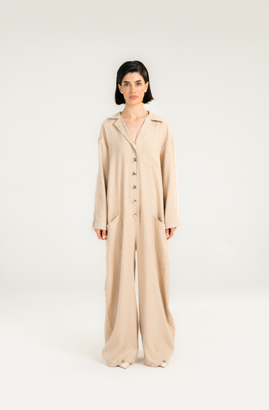 Beige Jumpsuit