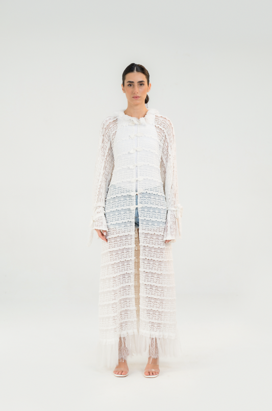BUFFED LACE KIMONO