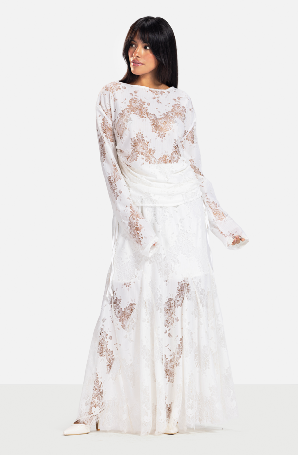 Lace Long-Sleeve Top